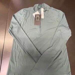 Fabletics Feather Tech+ Green Half-Zip Top